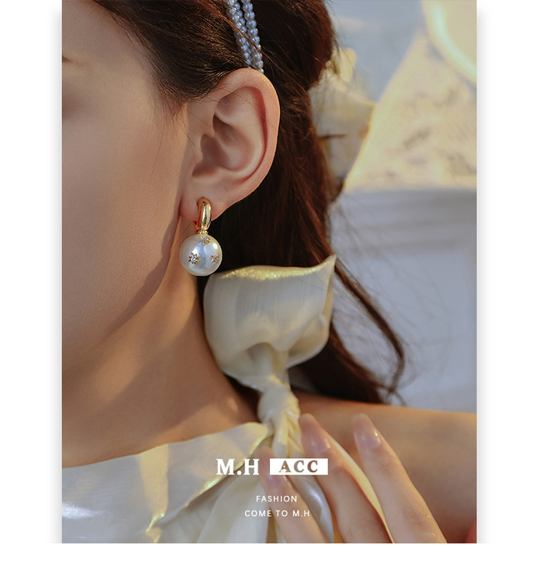 锆石珍珠耳环女批发高级感法式复古925银针耳钉跨境轻奢耳饰新品详情11