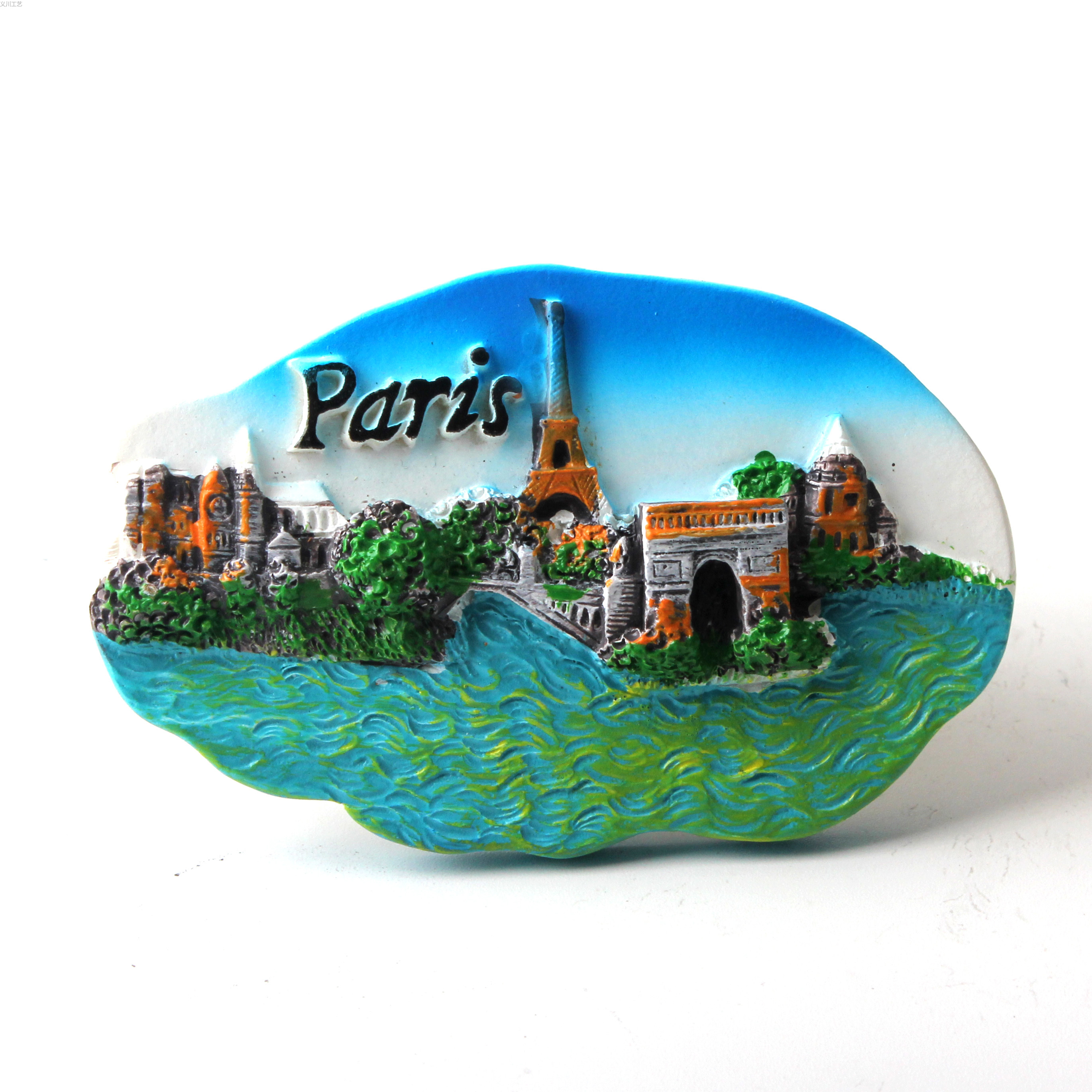 现货秒发 法国巴黎埃菲尔铁塔3D浮雕树脂冰箱贴 法国旅游纪念品批发详情4