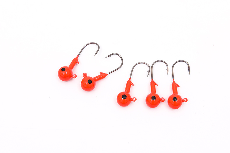 27463 [Red Lure Lead Hook] Soft bait lead hook, eye hook, export fishing gear pic 7