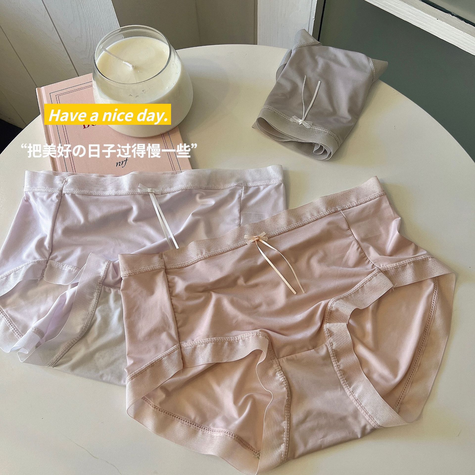 新款少女内裤夏季超薄裸感冰丝速干无痕透气柔软抑菌女士三角内裤详情36