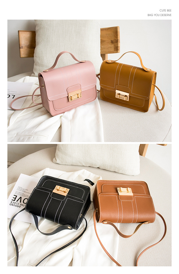 ladies hand bag2021 New Style Sewing Thread Lock Small Square Bag Gift Small Bag one-piece consignment pic 16