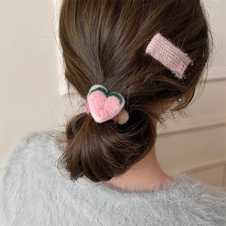 Autumn and winter fruit felt, sweet hair bands, headbands, headwear, cute and simple rubber band hair ties, bb hair clips, edge hair accessories, for women pic 19