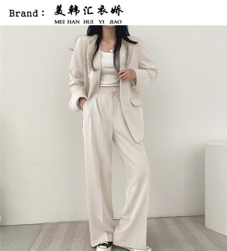 卡其色西装外套女2023新款春秋季韩版小西服套装女士休闲气质上衣详情33