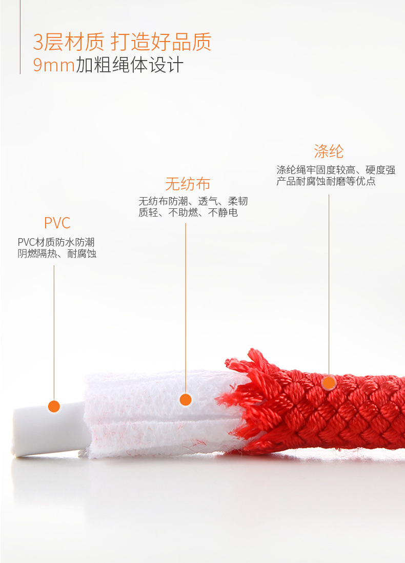 昂拓亚马逊外贸爆款铝合金负重跳绳健身体育用品重力PVC轴承跳绳详情22