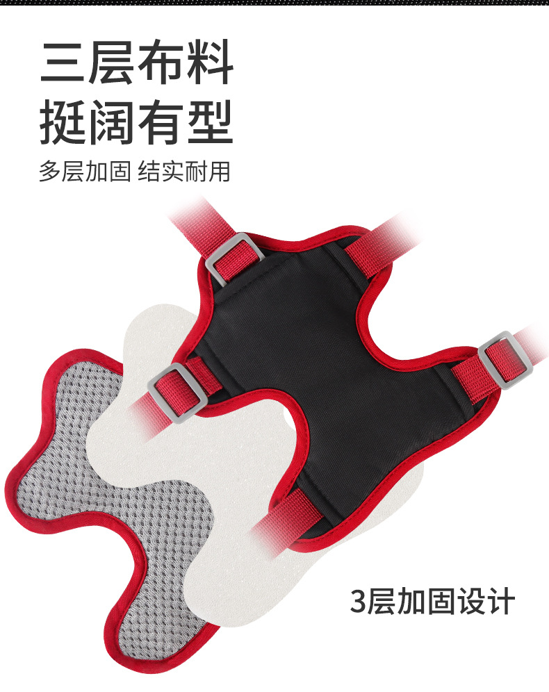 狗狗牵引绳中小型犬宠物胸背带反光防护减震狗狗胸背宠物牵引绳详情8