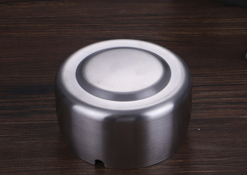 不锈钢烟灰缸带盖加厚烟盅家用网咖酒吧防飞灰防摔特大号定制送礼详情8