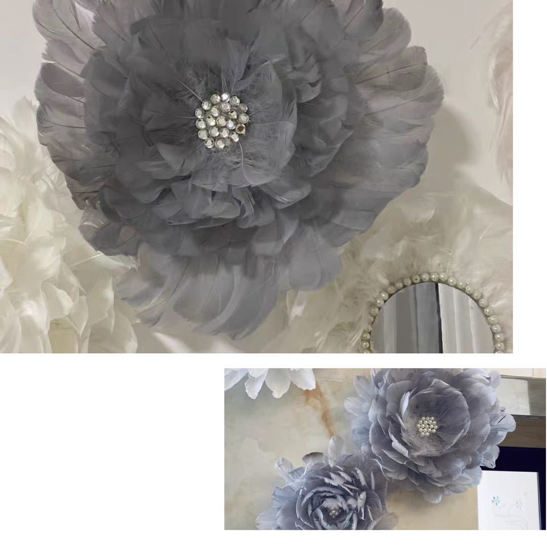 Macaron goose feathers float 6-8cm in the middle, gift box filled with dreamcatcher, diy cat toy, colorful feathers pic 23