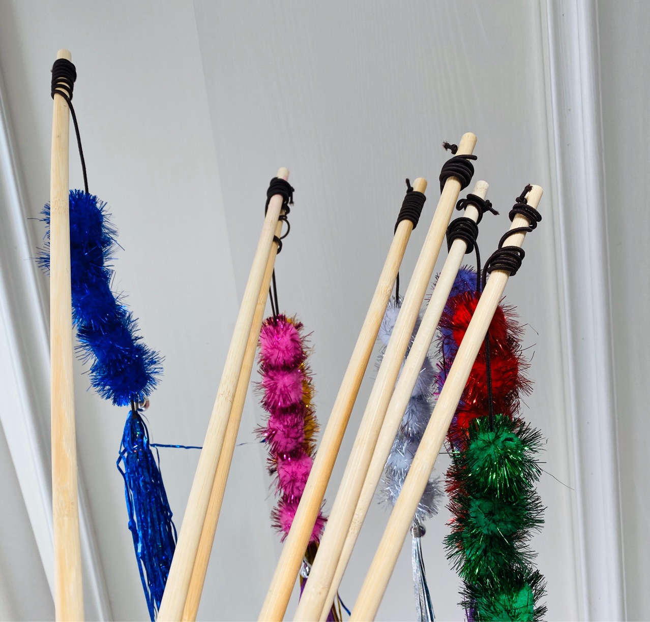 木杆逗猫杆 现货批发逗猫棒 金葱毛球玩具 宠物用品雨丝猫猫用品详情15