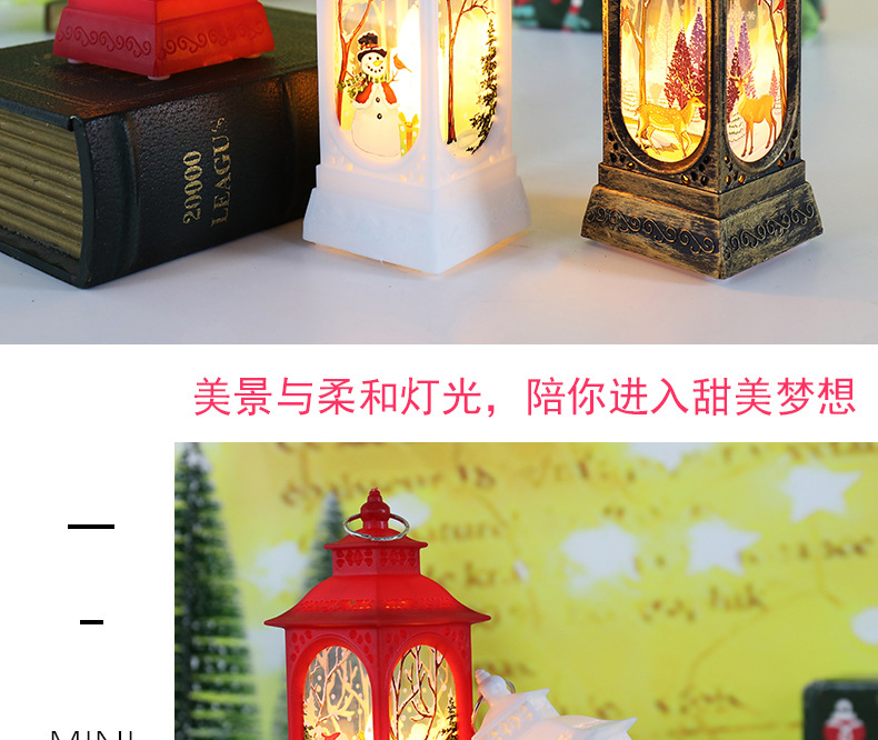 Cross-border new Christmas decorations: wind lamps, candlestick lamps, old man snowman Christmas decorations, night lights, table ornaments pic 4