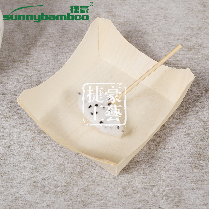 Disposable wooden containers, wooden mousse cups, sushi cups, wooden cups, cake cups, and eco-friendly tableware can be customized pic 4