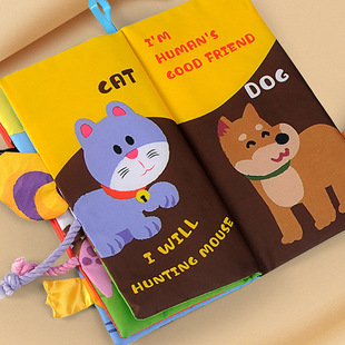 -宝宝立体早教布書0-6个月婴儿外贸布书撕不烂布书英文详情3