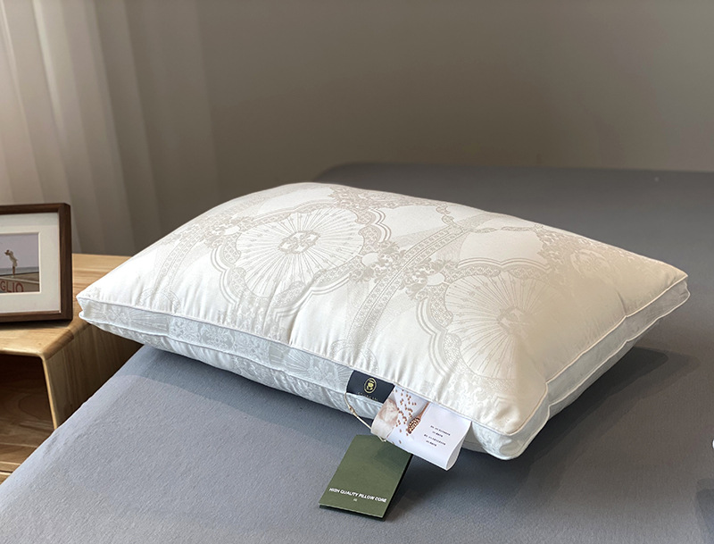 A light luxury 60-count jacquard all-cotton soybean fiber pillow core, a five-star hotel pure cotton pillow pic 7