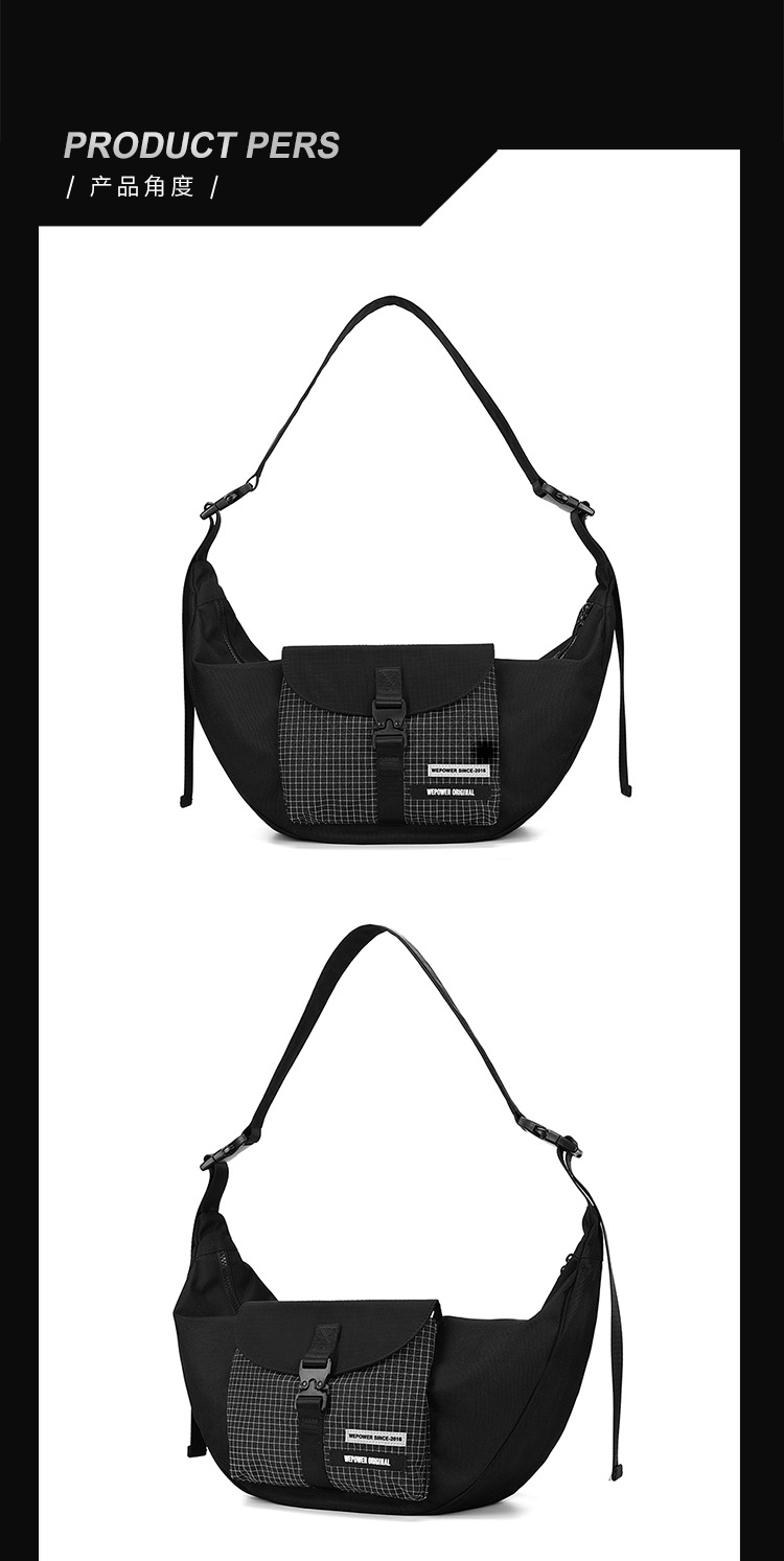 WEPOWER新款饺子包 男女通用时尚单肩包 轻便户外大容量斜挎包 百搭潮流其他分类详情21