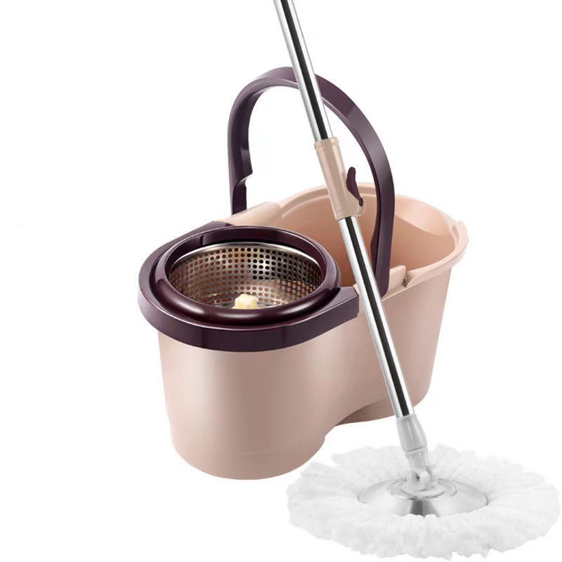 Direct sales of stainless steel hand-pressed gift mop sets from the manufacturer of hand-wash-free rotating mops with dual drive pic 4