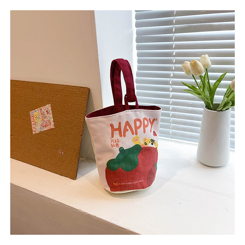Pintura al óleo viento bolsa de mano linda impresión de un hombro bolsa portátil exterior cartoon student canvas bag al por mayor pic 29