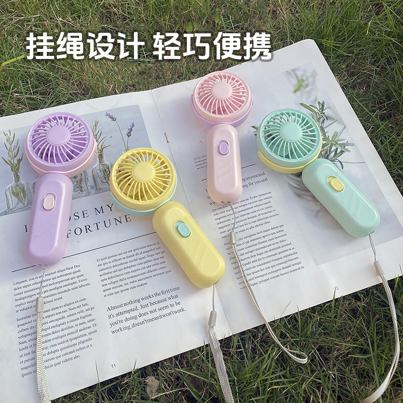 跨境手持小风扇吹辅食干电池款便携夏季补妆迷你风扇美睫嫁接吹风详情2