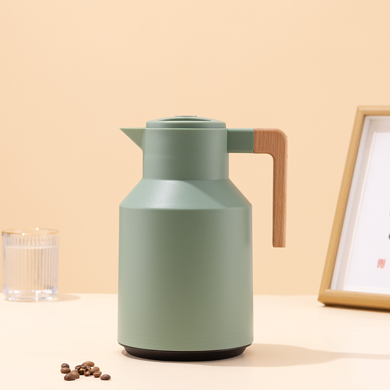 Nordic water thermos, large capacity coffee pot, 1L thermos water bottle, household thermos, glass inner liner, hot water bottle, open pic 8