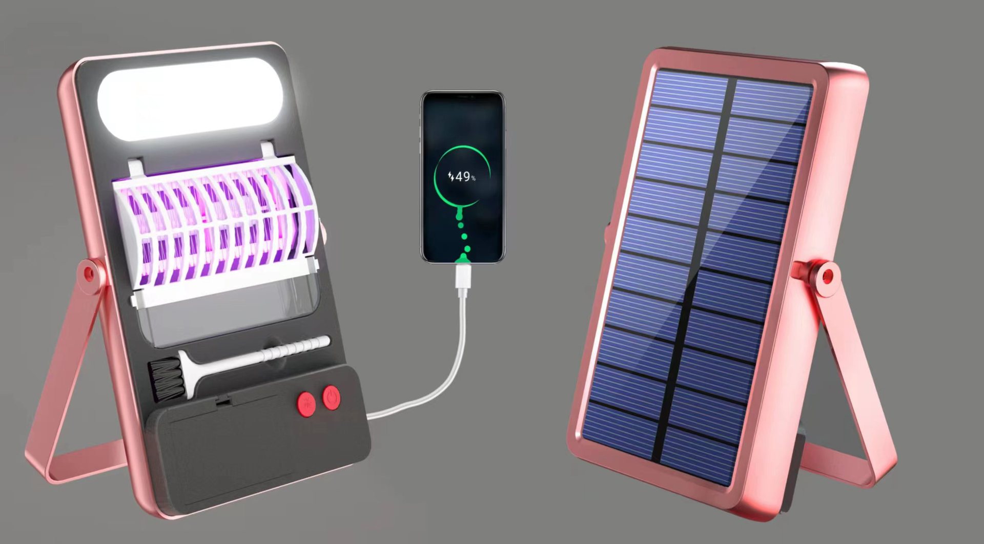 Solar-powered mobile emergency lighting lamps, outdoor camping eye-protecting lamps, mosquito-killing lamps, and popular products at street stalls pic 8
