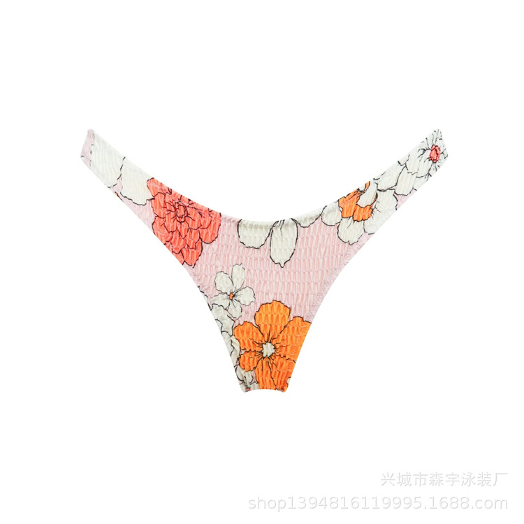 The 11-color INS triangular double-sided swimsuit with strapless and pleated designs from Europe and America has swept the new bikini style pic 30
