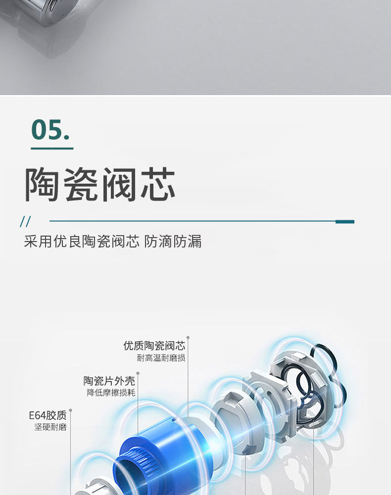 304 stainless steel kitchen hot and cold water faucets, splash-proof sink, sink, sink, rotary single cooling pic 12