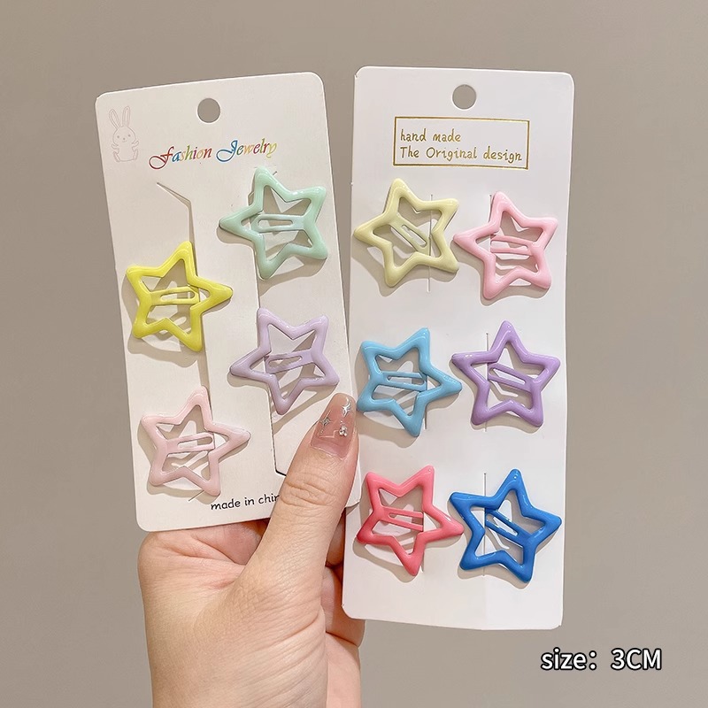 可爱星星Y2K发夹女侧边夹刘海bb夹子发卡儿童彩色卡子侧边夹头饰详情11