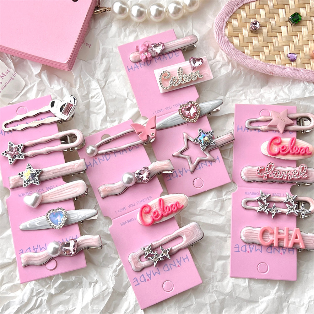 Versatile Y2K fashionable spicy girl style star hair clip, girl side bangs clip, sweet and cool dopamine crushed hair clip hair accessory pic 42