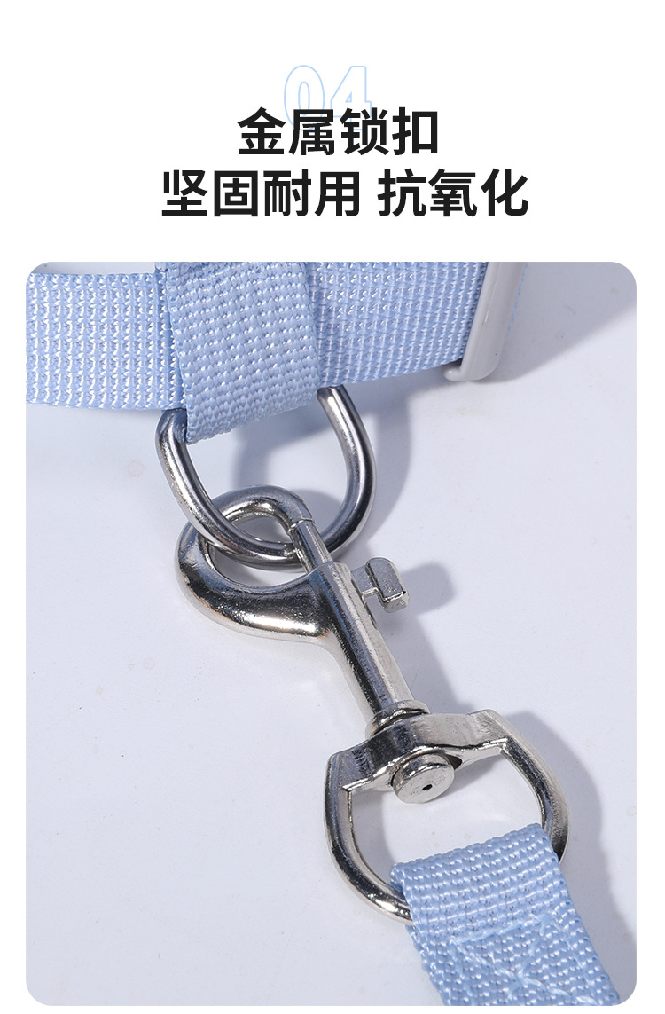 狗狗牵引绳背心式宠物胸背带透气网布花朵遛狗绳防挣脱猫绳子厂家详情9