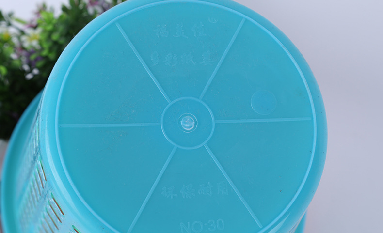 Factory direct sales of cleaning and storage plastic trash cans, multi-color pp material office wastebaskets, household hollow trash cans pic 10