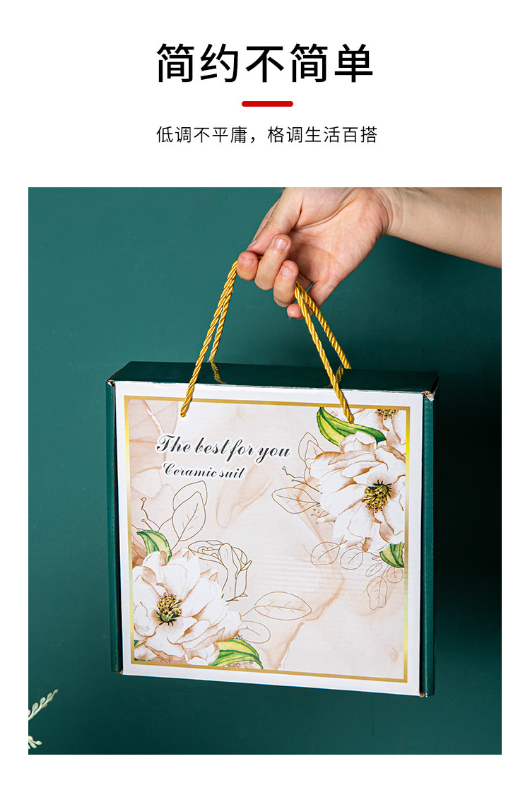 Ceramic bowl and chopstick sets, gift souvenirs, opening gifts, underglaze colored rice bowls and plates, wholesale tableware sets, bowl gift boxes pic 3