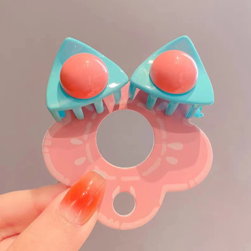 儿童发夹y2k多巴胺抓夹猫耳朵发卡小女孩头饰可爱女童刘海碎发夹详情9