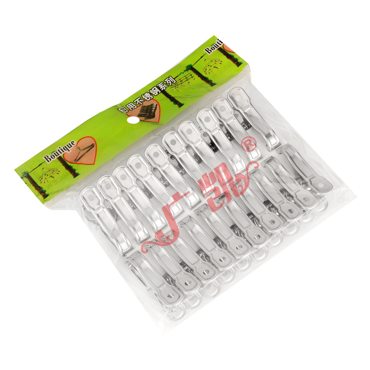 不锈钢晾衣夹子防风夹子 金属晾晒衣架夹 袜子衣服裤夹子大号被夹详情24