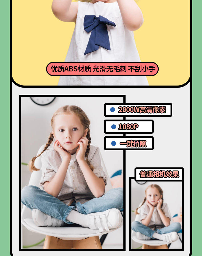 高清卡通迷你相机 儿童相机 学生数码照相机 迷你拍照摄影摄像详情4
