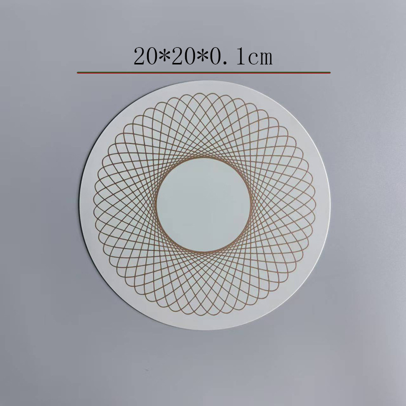 nhhuahu high-temperature resistant, washable and oil-proof table mat, 20cm round silicone heat insulation pad, wound texture induction cooker protection pad, placemats and coasters pic 2