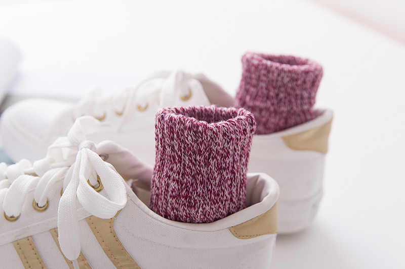 秋冬季袜子女韩版并线中筒加厚棉袜加厚保暖羊毛袜纯色粗针女袜详情13