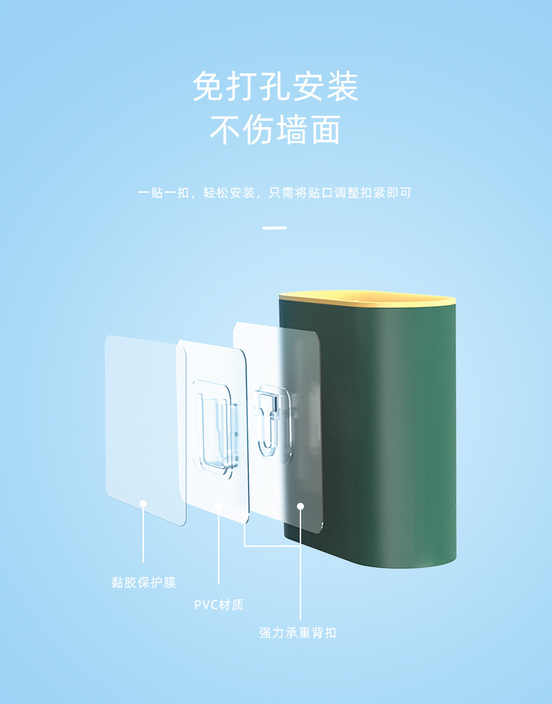享伽壁挂长柄马桶刷 带底座家用软胶马桶刷套装多功能厕所清洁刷详情26