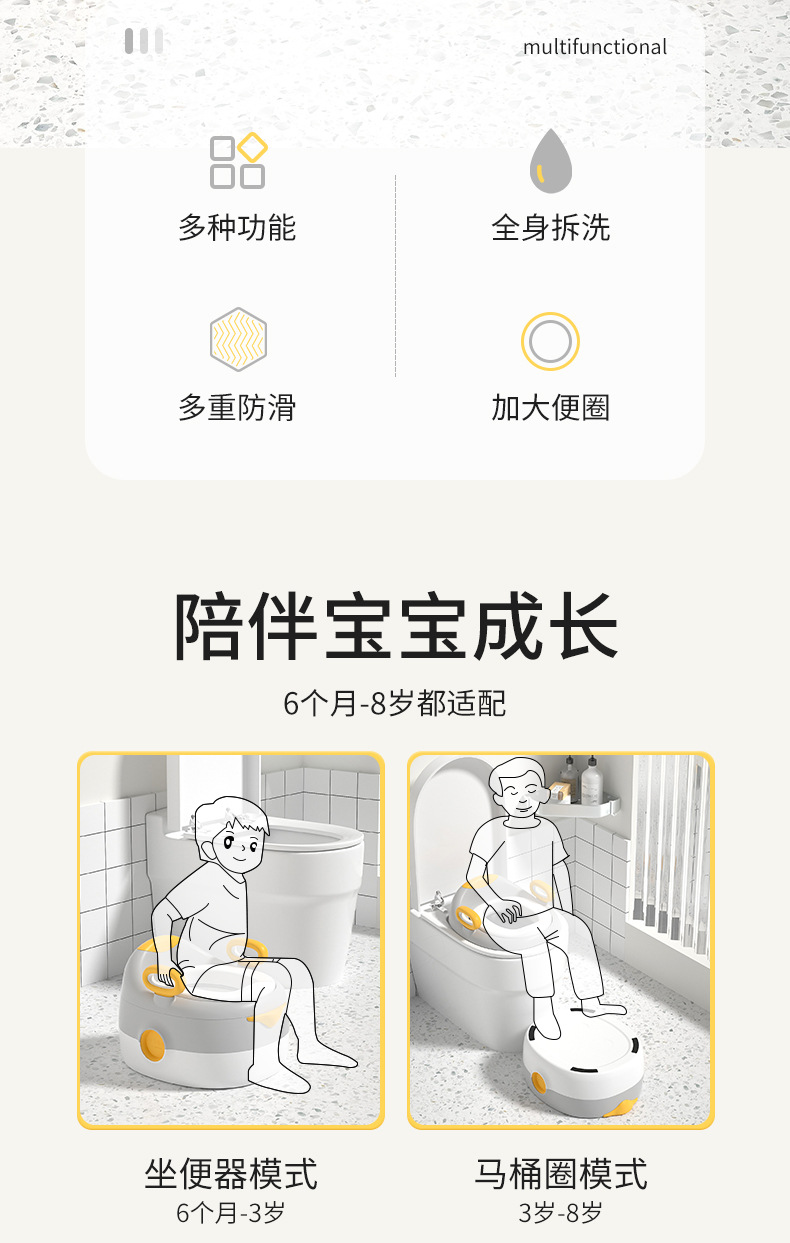 儿童多功能马桶坐便器男女宝宝坐便圈小孩专用座便器婴儿便携盆详情2