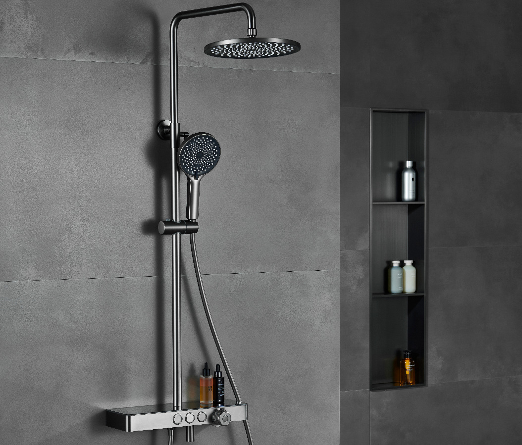 Wanfeng Sanitary Ware AirDance Flying Rain Series Extra-large top-spray Shower Head All-copper thermostatic Shower Set pic 4