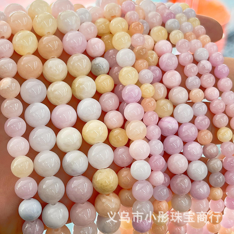 厂家直销天然石海蓝宝色玉髓圆珠散珠手串项链diy饰品配件半成品详情7