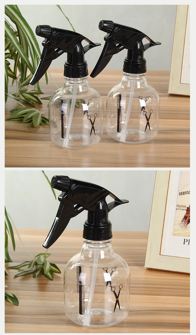 Hairdressing spray scissors, plastic transparent spray bottle 250ml, professional spray bottle for hair salons, ultra-fine sprayer wholesale pic 8
