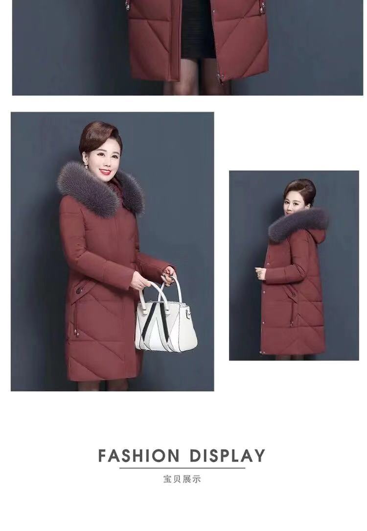 The 2021 new style of winter down jacket for middle-aged women is a thick and warm large-sized coat for middle-aged and elderly mothers in autumn and winter pic 18