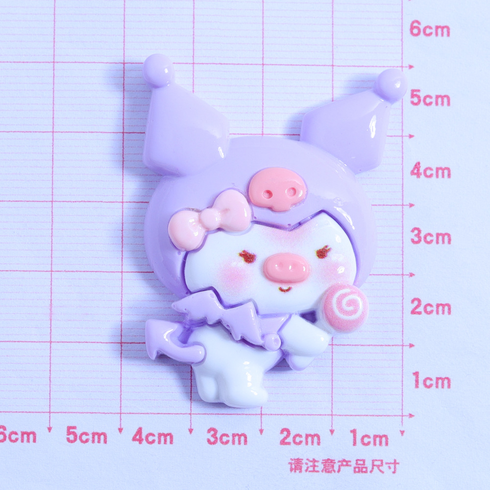 大卡猪猪变装diy奶油胶自制冰箱贴水杯贴饰品材料树脂配件详情12