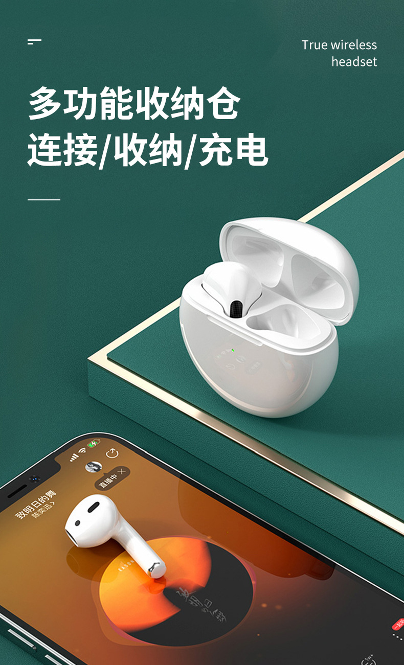 华强北pro4代蓝牙耳机 pro5真无线pro6音乐游戏tws耳机礼品跨境详情23