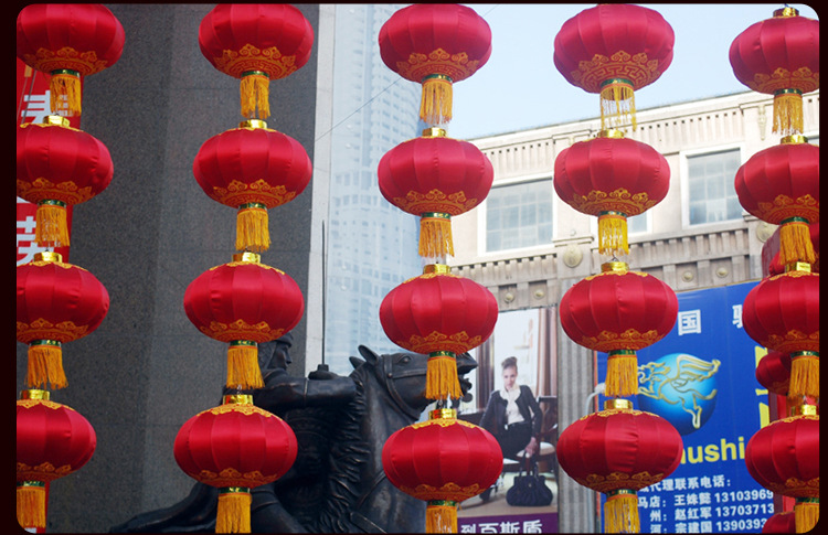 Large red iron mouth lanterns, outdoor National Day decorative lanterns, printed advertising lanterns, New Year and Spring Festival large red lanterns wholesale pic 12