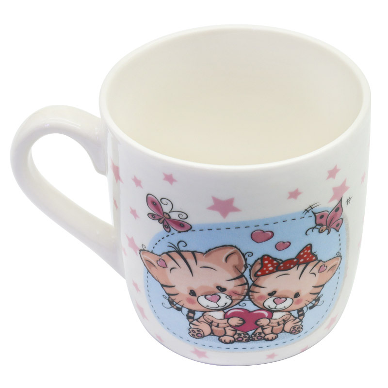 New Tiger Year Ceramic coffee mug with silicone lid and handle spoon set, high-end home milk cup pic 6