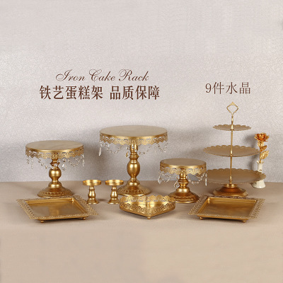 欧式蛋糕架婚庆甜点糕点蛋糕托盘婚礼甜品台摆件摆件点心架13件套详情10