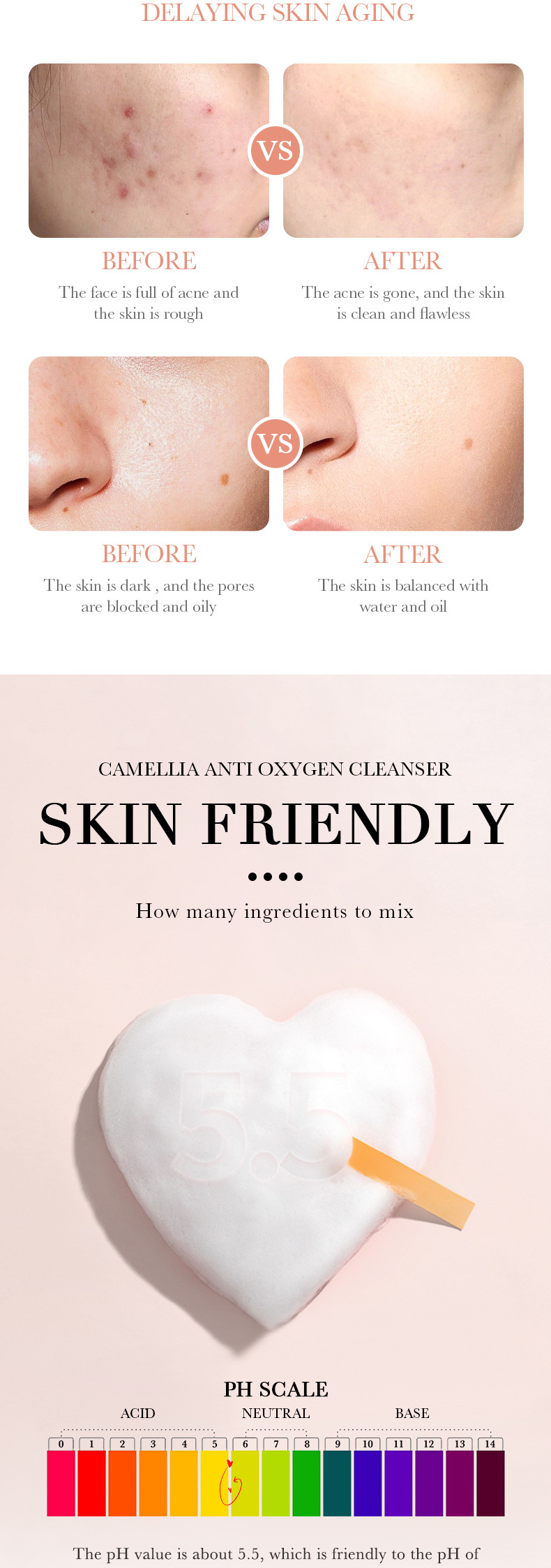 Cross-border BIOAOUA Camellia Antioxidant Rejuvenating Facial Cleanser Moisturizing, Cleansing and Oil-Control Gentle Care Facial Cleanser pic 7