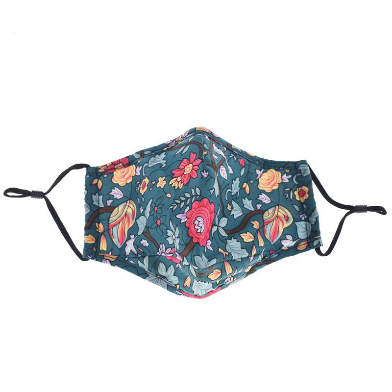 防尘防晒透气口罩 小碎花棉布口罩防粉尘棉布艺口罩厂家批发详情9