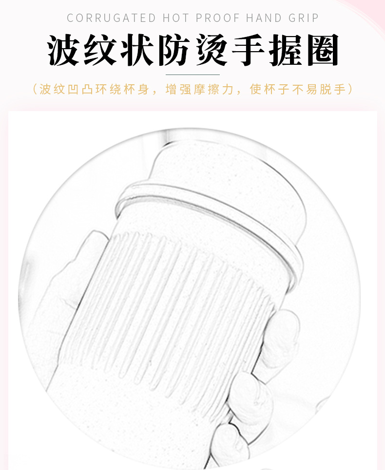 Creative Korean-style wheat mug, portable plastic cup, cute student couple coffee, office small water cup pic 20