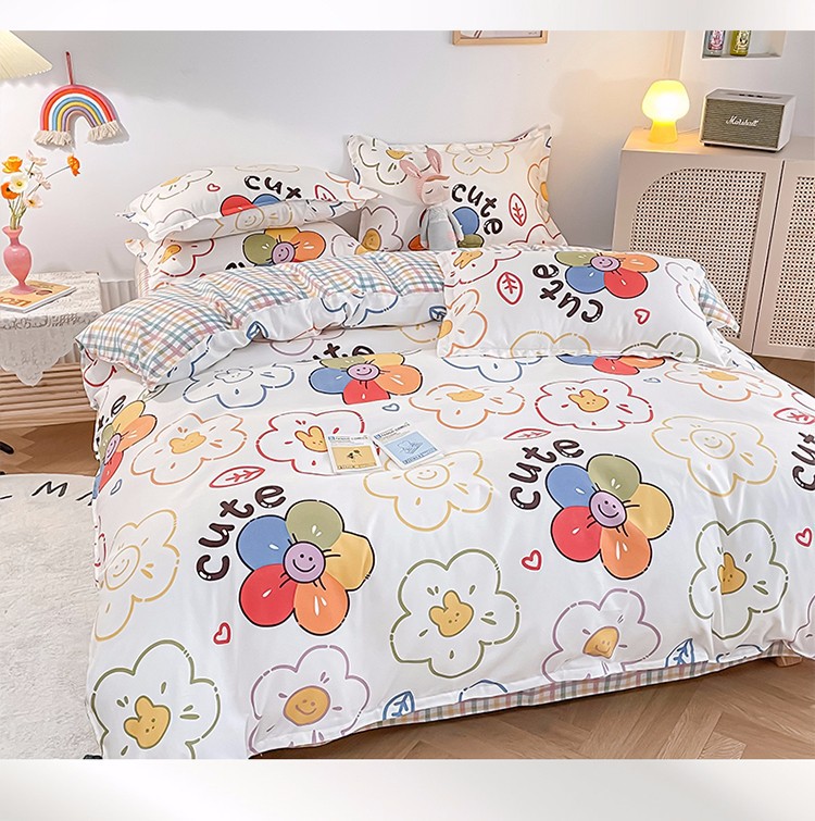 Wholesale of new all-cotton four-piece sets, frosted thickened pure cotton bed sheets, bed covers, three-piece sets, gifts, and bedding on consignment pic 3