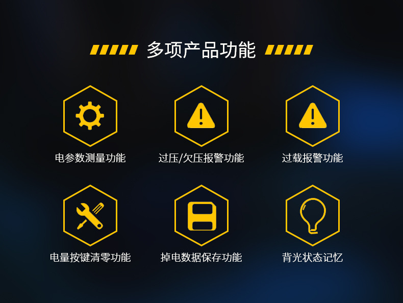 Yongmi Smart Home AC digital display voltage, current, power, electricity quantity, energy meter, power monitor, power meter pic 3